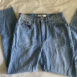 Joe’s White Stripped Jeans